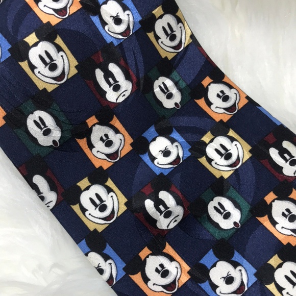 Disney World Mickey Mouse Dark Blue Tie Silk - Picture 2 of 5